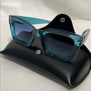 Clear Blue Sunglasses Dark Blue Smoked Lens UV 400
